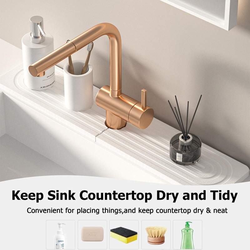 Faucet Mat for Kitchen Sink, 60cm x 10cm Diatomite Faucet
