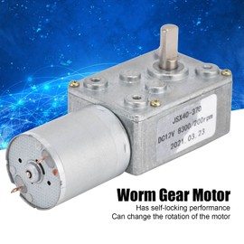 MUNEFE Gear Motor, JSX40 370 Self Locking DC 12V 200RPM Speed Reduce Electric Reducer Engine