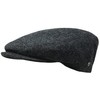 WEROR WEROR-380.1 Men's Flat Cap Peaked Cap Herringbone, charcoal