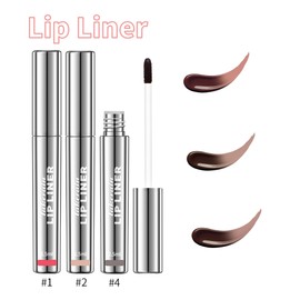 Wismee 3 Colors Long-Lasting Peel Off Lip Liner Set, Lip Stain Liner Combo Waterproof & Smudge-Proof Makeup Gift