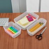 Sterilite 13538608 Narrow Storage Trays with Sturdy Banded Rim and