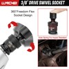 LLNDEI 3/8" Drive Universal Impact Socket Set, 19 Pieces CR-MO