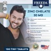 Freeda Zinc Quelado 30 Mg Tabletas 100 Ct Vegano