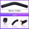 HINZIC 12Pcs Silicone Straw Replacement Tip Food Grade Rubber Straw