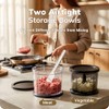 Food Processor Set: 2-Speed Food Chopper with Two 4 Cup