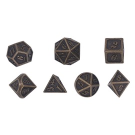 7pcs Metal Dice Set Polyhedron Rolling Zinc Alloy Role Playing Dice Set for Table Top Game Type 2