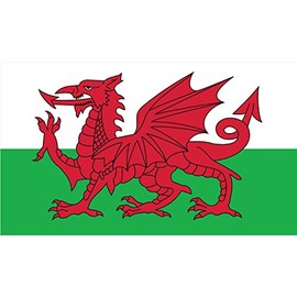 2-Pack Wales Flag Decal Sticker | 5-Inches By 3-Inches | Premium Quality Vinyl | PD570