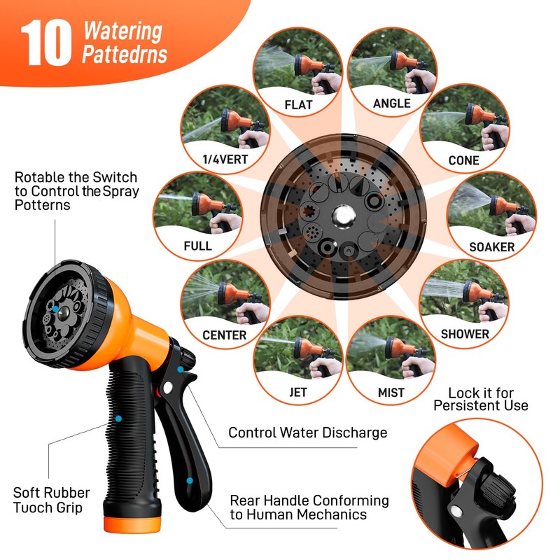 Besiter Garden Hose 100FT Stainless Steel Water Hose with 10