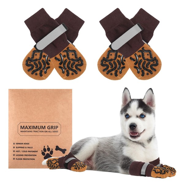 2 Pairs of Dog Socks to Prevent Licking Paws, Double