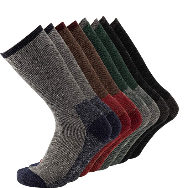 KAVANYISO Men's Merino Wool Hiking Socks Breathable Athletic Crew Thicken