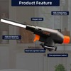 Professional Butane Torch Head, Black and Orange, Gas Canister Compatible,
