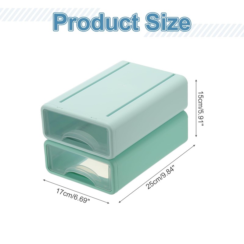 PATIKIL Small Stackable Storage Drawers, Stacking Drawers Mini Desk Bathroom