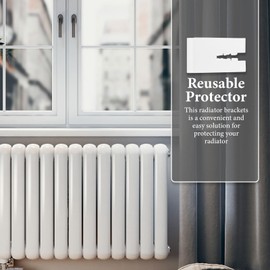 JECOMPRIS 10pcs Radiator Anti Vibration Inserts TPU Rubber Compact Universal Home Radiator Bracket Cover Protector Radiator Anti Vibration Hook Fitting(White)