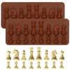 2Pcs Chess Piece Chocolate Candy Molds, International Chess Silicone Mold
