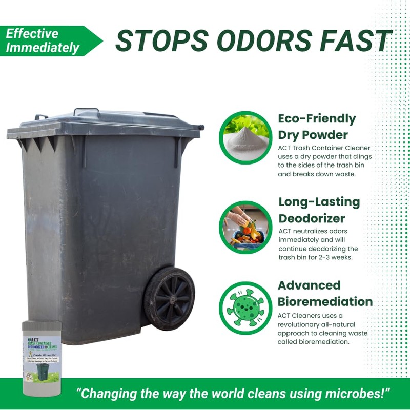 ACT Trash Deodorizer and Cleaner | Eliminates Odors Controls Garbage