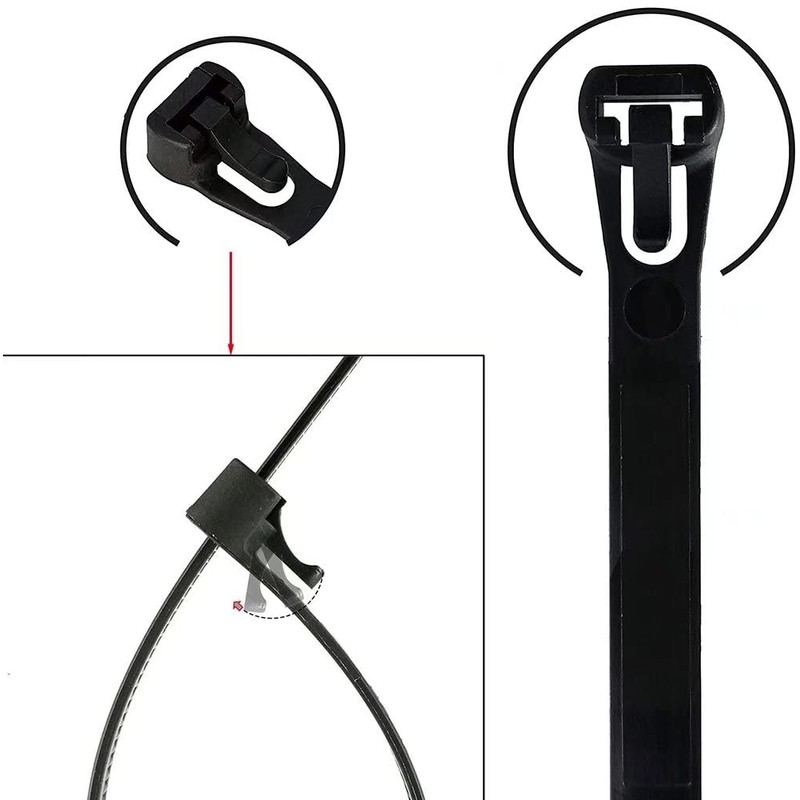 Hymyily Zip Ties, Repeat Type, Repeatable, Unlock Type, Tie Wraps,