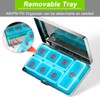 EYIDADAE Pill Organizer with 3 Compartments 7 Day Metal Pill