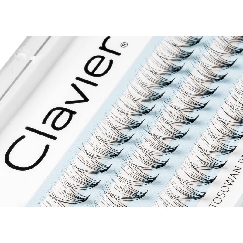 Clavier C-Curl Classic Artificial Eyelashes in Cups, Real Silk Eyelashes