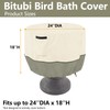 Bitubi Bird Bath Cover（24"x18"） 600D Oxford Cloth Garden Fountain Statue