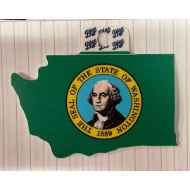 decals stickers Washington State Flag Decal - Green - New