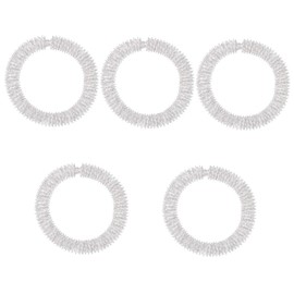 Outanaya 5pcs Wrist Massage Metal Acupressure Massagers for Joint Fatigue Relief Silver Bracelets for Women Girls for Daily Use and -term