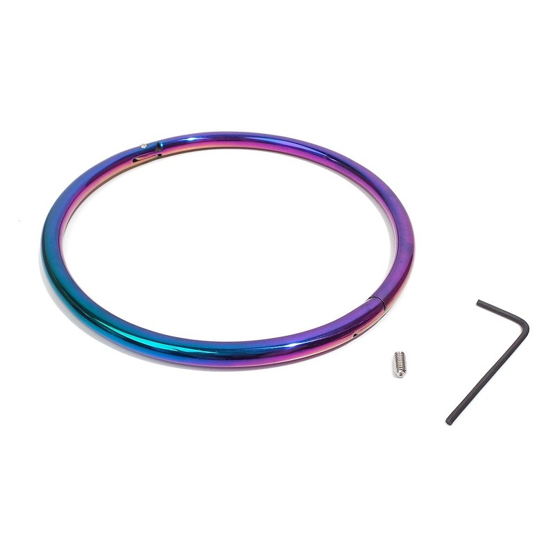 14" Rainbow Eternity Collar Slave Day Collar