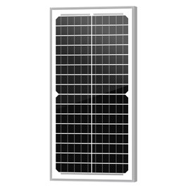 Newpowa 10W(Watts) 12V(Volts) Monocrystalline 10BB Solar Panel High-Efficiency PV Module Power for Boat RV Gate Opener Fences