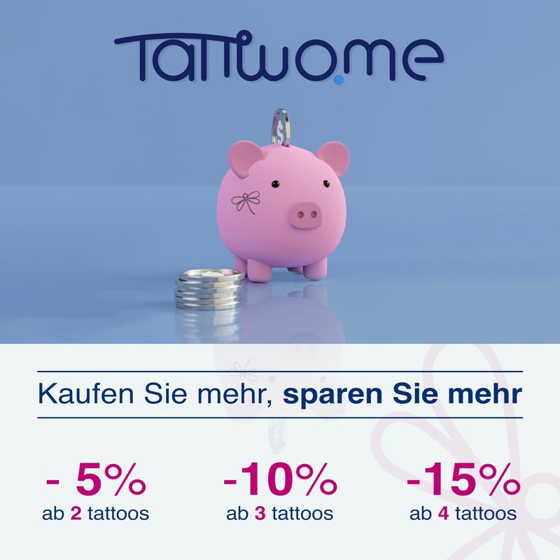 Tattwo.me Temporary Tattoos for Adults and Kids 2 Weeks Waterproof