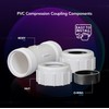 Midline Valve 582DD034 PVC Compression Coupling Pipe Fitting; 3/4 in.;