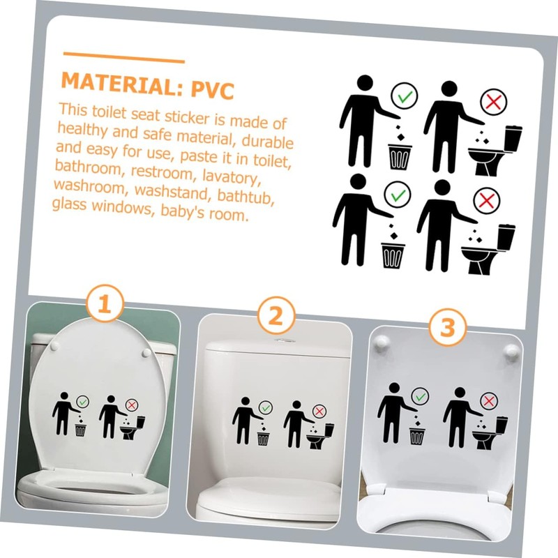 Zerodeko Adhesivos De Pared De Alerta Para Inodoro 2 Unids