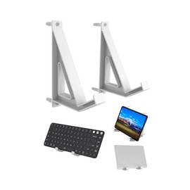 NOTMBESTM Universal Wall Mount Storage Organizer for Keyboard/ Laptop/ Tablet, Wall Display Rack Holder for Electronics, Compatible with Wall Hangers for Pictures/ Paintings/ Frames/ Books (White)