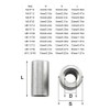 20PCS M6 Round Connector Nuts, Female Thread Rod Studding Stainless