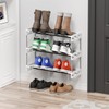 DEYILIAN 3 Tier Wall Mounted Shoe Rack, Over The Door