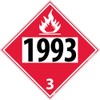 NMC DL40BR DOT Four Digit Placard, "1993 3", 10-3/4" Width