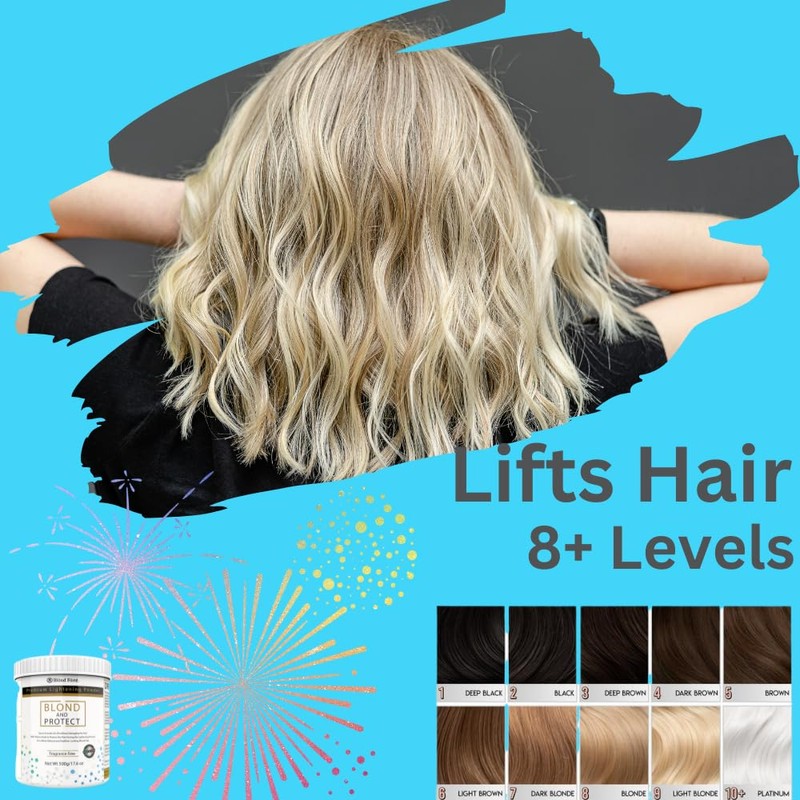 1.1 Pound Tub 8+ Level Hair Lightener Bleaching Powder Kit