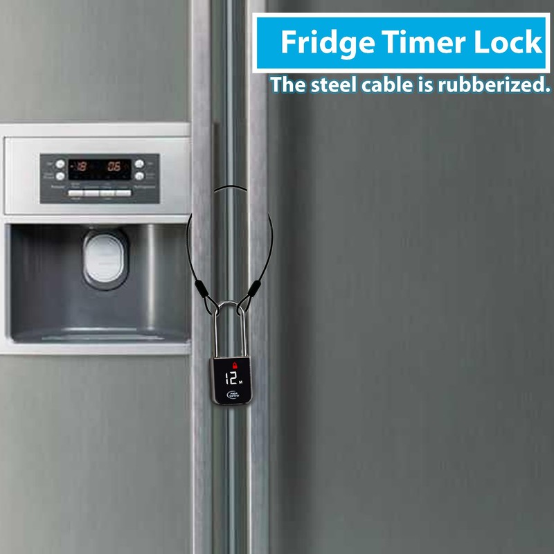 Habit Control Metal Timer Lock - Smart Padlock for Kitchen