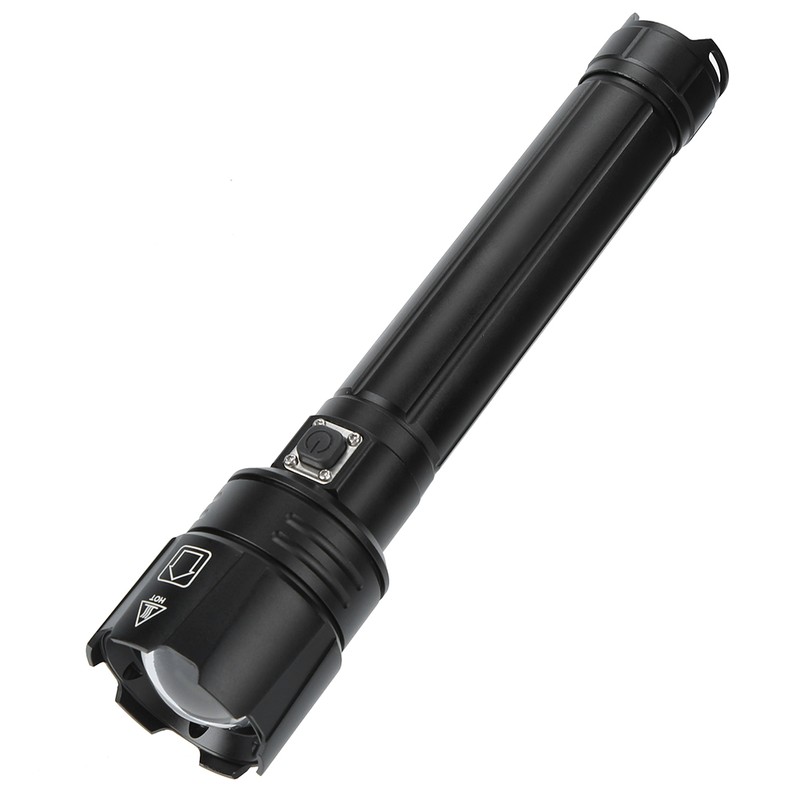 P90 Super Bright IPX4 Waterproof LED Flashlight USB Charging Zoom