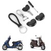 Uncut Blade Key Motorcycle Ignition Starting Carbon Fiber Style Case