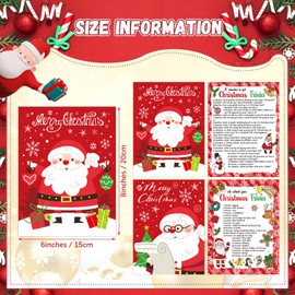 Syhood 80 Pcs Christmas Trivia Games Question and Answer Cards Family Activities Festival Guessing Games Christmas Games for Families Holiday Guessing Party Supplies for Xmas Party(Santa Claus,Red)