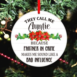 SICOHOME Christmas Ornament for Aunt Women Aunt Gift from Niece Birthday Christmas Mother's Day Thanksgiving Gifts for Aunt, Pregnancy Announcement Gifts for Aunt to Be