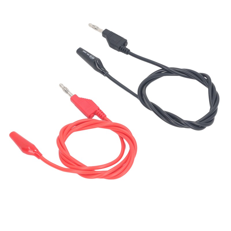 4mm Banana to Crocodile Clip Test Lead Stackable Soft Flexible