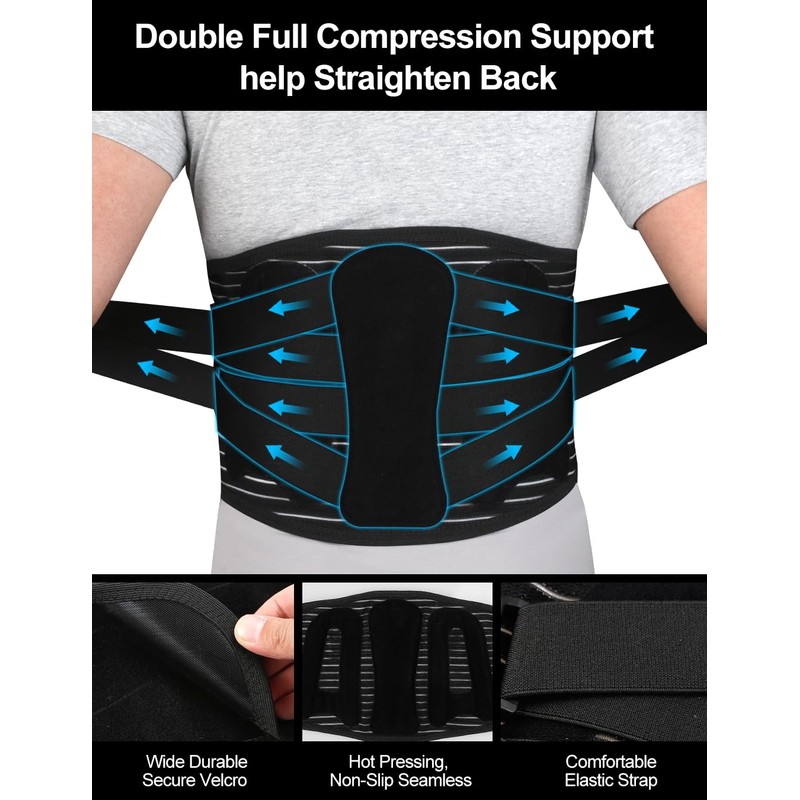 Cilnos Back Support Belt for Men and Women, Breathable Back