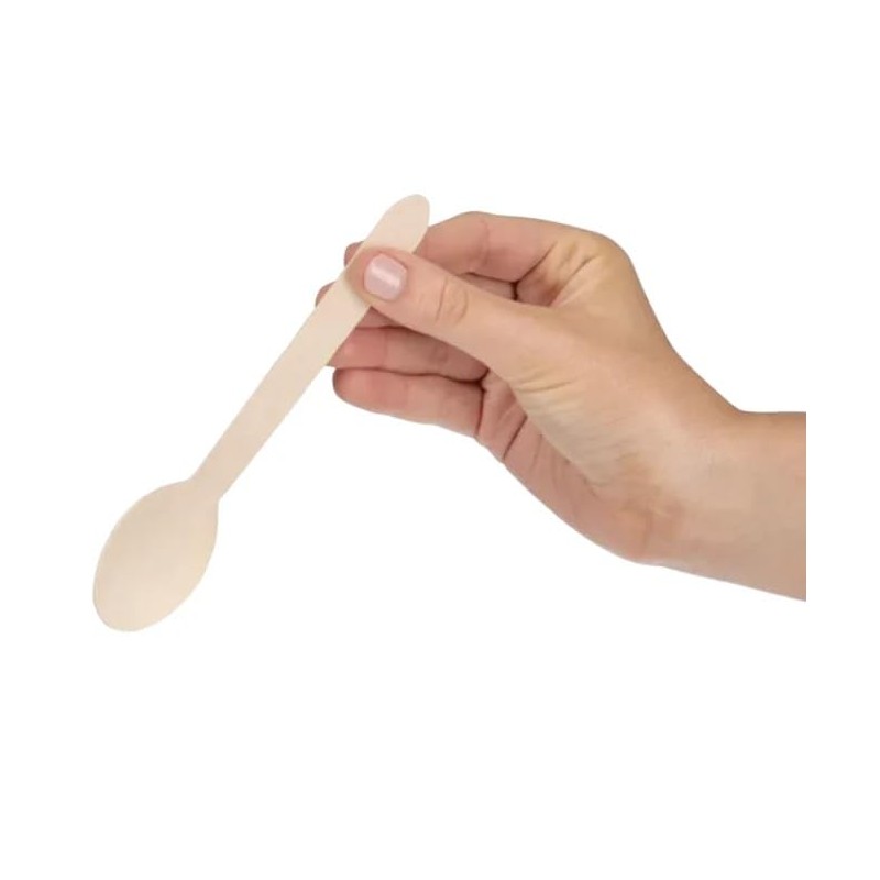 Cuchara Desechable de Madera Guppi 100 pza Biodegradable