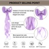 LyoRuSi 14 Ponytail Extension 2 Pack Purple Curly Wavy HairPieces