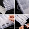 HEHALI 2pack 36 Grids Clear Plastic Organizer Box Container Craft