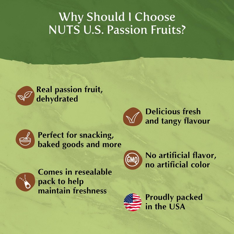 NUTS U.S. – Dried Passion Fruit Rounds | No Added