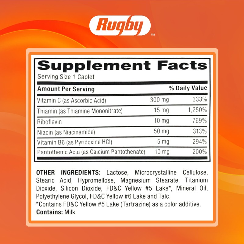 Rugby Vitamin B Complex with Vitamin C - Gluten-Free B