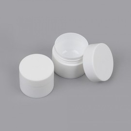 Opaque Portable Round Case - Cosmetic Cream & Accessory Storage Portable Cosmetic Container 15g 12ea