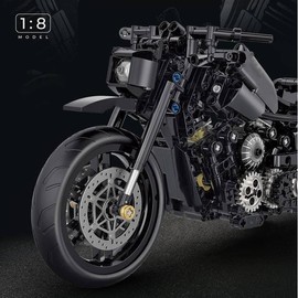 Unativer Technology Motorcycle Building Blocks Model, 586 Pieces Super Motorcycle Building Blocks for Haley Super Motorcycle Technology Racing Superbike Model Kit, Superbike Construction Toy for