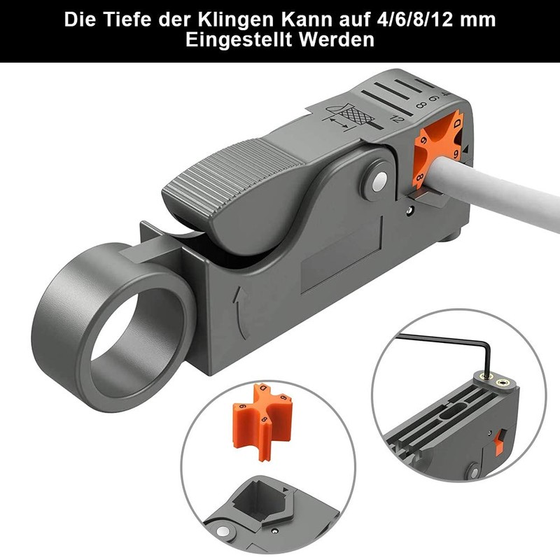 Compression Pliers Set, Cable Crimping Tool, F-Compression Tool for RG58